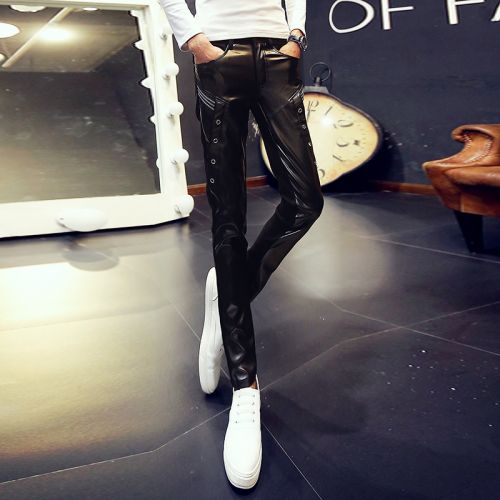 Pantalon cuir homme droit pour adolescent PU automne - Ref 1484205