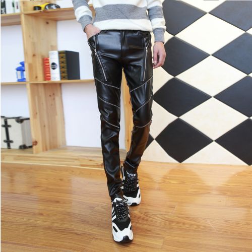 Pantalon cuir homme serré pour adolescent hiver - Ref 1484259