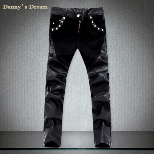 Pantalon cuir homme pantalons fuselés pour jeunesse DANNYS DREAM Polyester PU automne - Ref 1484357