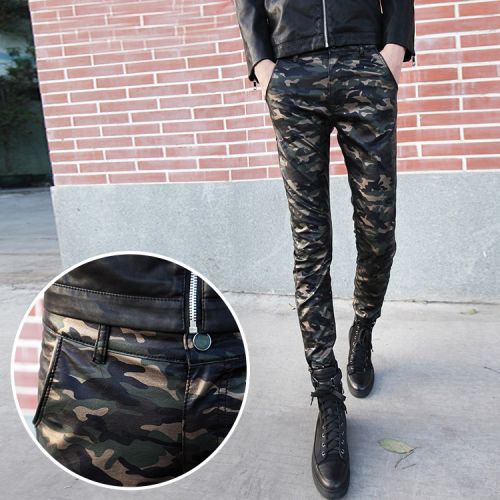 Pantalon cuir homme serré pour jeunesse hiver - Ref 1484366