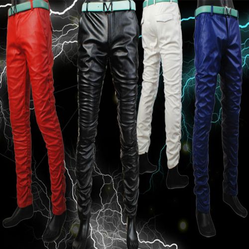 Pantalon cuir homme serré pour adolescent printemps - Ref 1484454