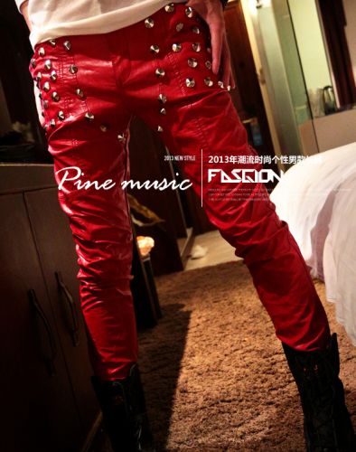 Pantalon cuir homme pantalons fuselés pour jeunesse - Ref 1484500