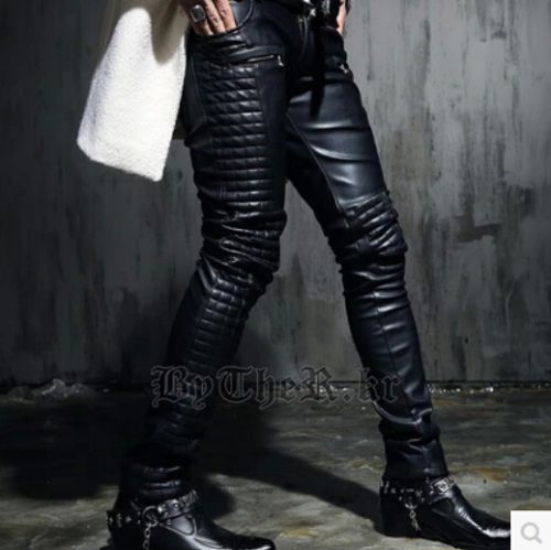 Pantalon cuir homme pantalons fuselés pour jeunesse hiver - Ref 1484555