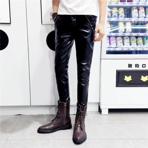 Pantalon cuir homme serré pour adolescent automne - Ref 1484635