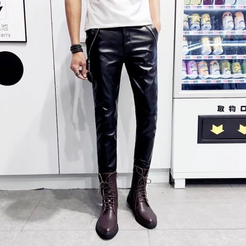 Pantalon cuir homme serré pour adolescent automne - Ref 1484639