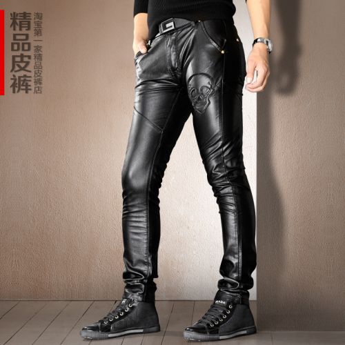 Pantalon cuir homme serré pour jeunesse hiver - Ref 1484713