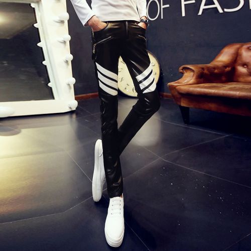 Pantalon cuir homme pantalons fuselés pour jeunesse été - Ref 1484880