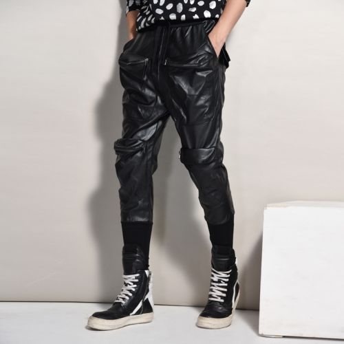 Pantalon cuir homme serré pour hiver - Ref 1484921