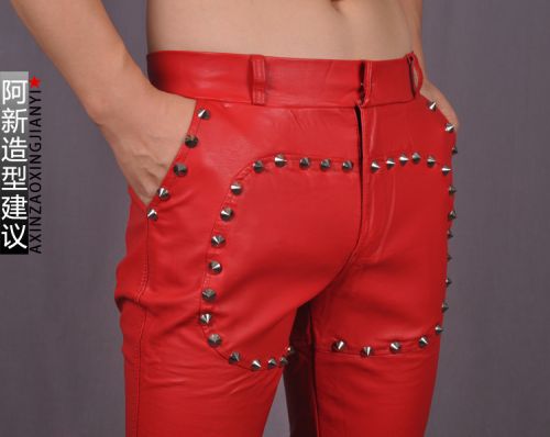 Pantalon cuir homme serré pour jeunesse hiver - Ref 1484925