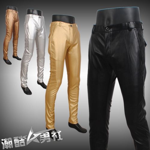 Pantalon cuir homme serré pour jeunesse PU automne - Ref 1484978