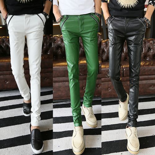 Pantalon cuir homme serré pour adolescent automne - Ref 1484979