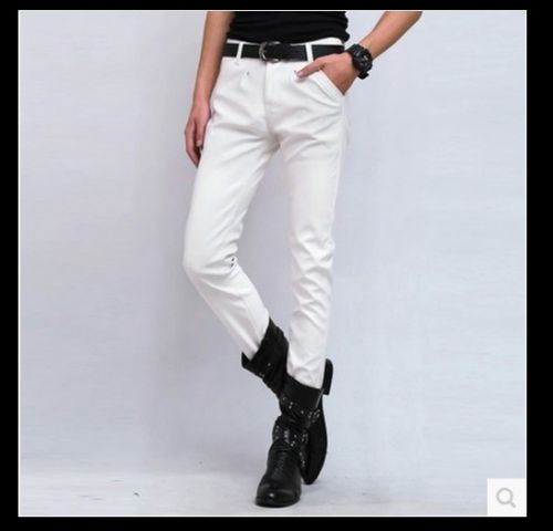 Pantalon cuir homme serré pour jeunesse automne - Ref 1485006