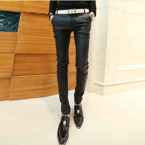 Pantalon cuir homme pantalons fuselés pour adolescent hiver - Ref 1485021