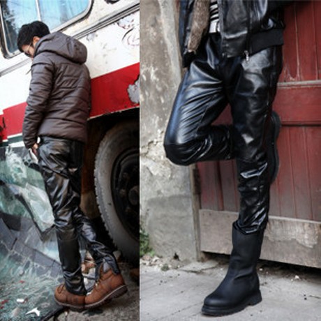 Pantalon cuir homme serré pour adolescent 591MMM printemps - Ref 1485057