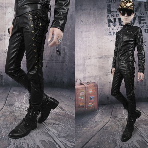 Pantalon cuir homme serré pour adolescent hiver - Ref 1485071