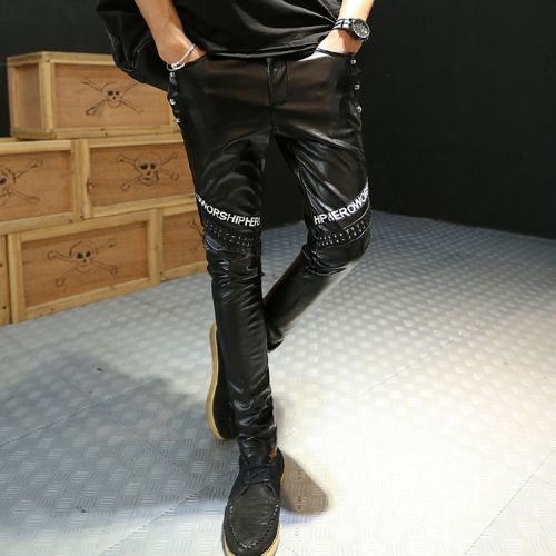Pantalon cuir homme serré pour adolescent 16 BLOCKS automne - Ref 1485074
