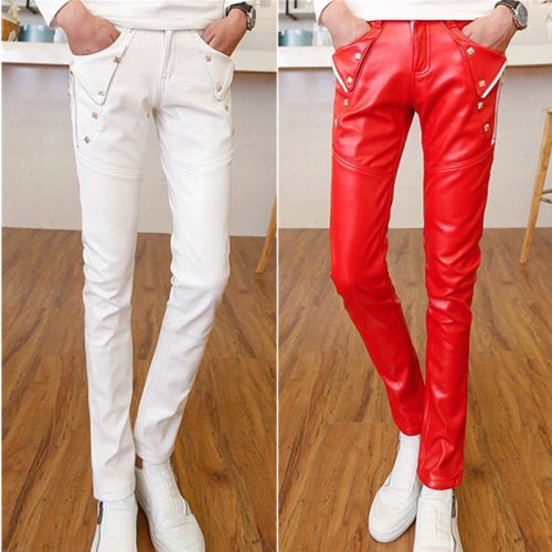 Pantalon cuir homme serré pour jeunesse été - Ref 1485083