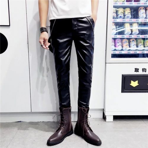 Pantalon cuir homme serré pour adolescent automne - Ref 1485114
