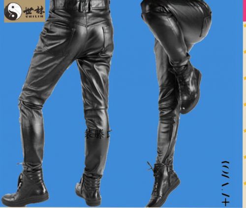 Pantalon cuir homme serré pour adolescent automne - Ref 1485162