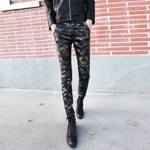 Pantalon cuir homme pantalons fuselés pour adolescent PU printemps - Ref 1485166