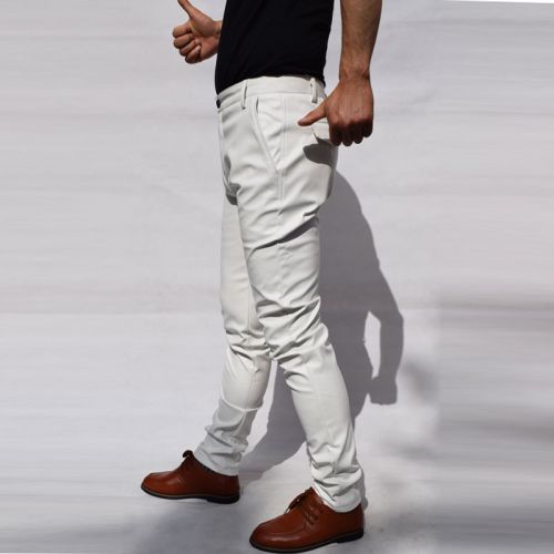 Pantalon cuir homme serré pour jeunesse automne - Ref 1485184