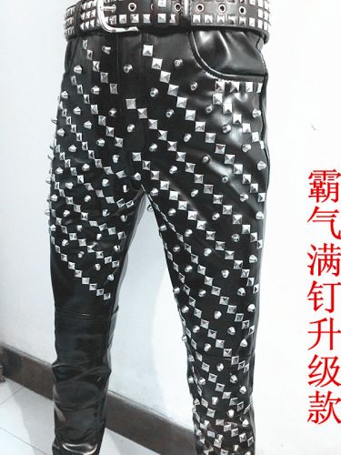 Pantalon cuir homme serré pour adolescent printemps - Ref 1485234