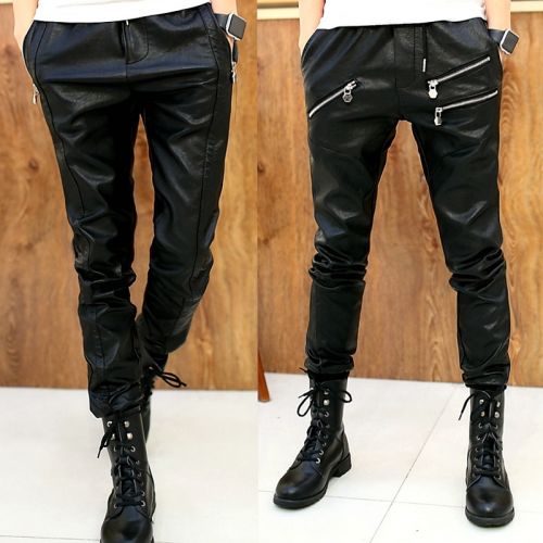 Pantalon cuir homme serré pour jeunesse hiver - Ref 1485246