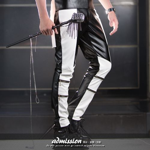 Pantalon cuir homme serré pour adolescent automne - Ref 1485258