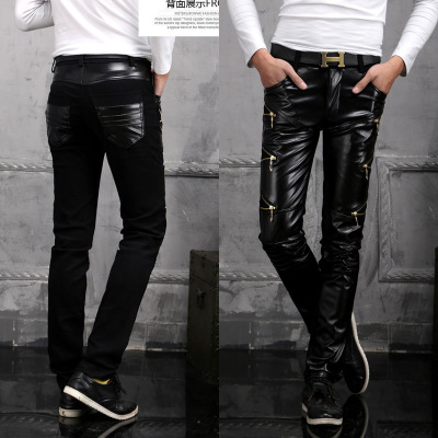 Pantalon cuir homme droit pour adolescent automne - Ref 1485266