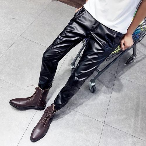 Pantalon cuir homme serré pour adolescent automne - Ref 1485280
