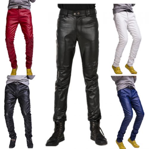 Pantalon cuir homme serré PU pour automne - Ref 1485306