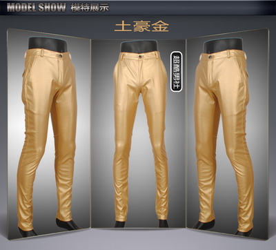 Pantalon cuir homme serré pour adolescent PU automne - Ref 1485312