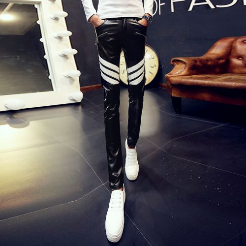 Pantalon cuir homme pantalons fuselés pour jeunesse hiver - Ref 1485342