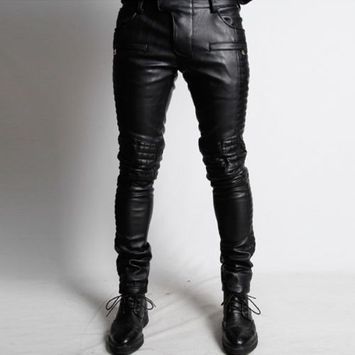 Pantalon cuir homme pantalons fuselés pour jeunesse hiver - Ref 1485357