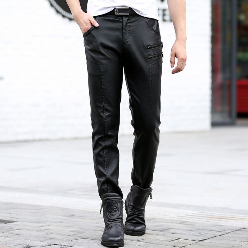 Pantalon cuir homme pantalons fuselés pour jeunesse automne - Ref 1485358