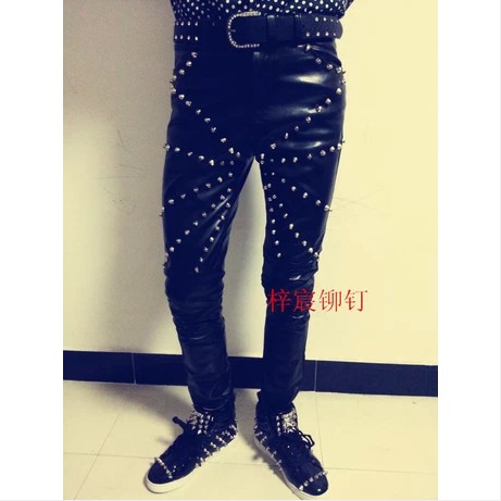 Pantalon cuir homme serré - Ref 1485382