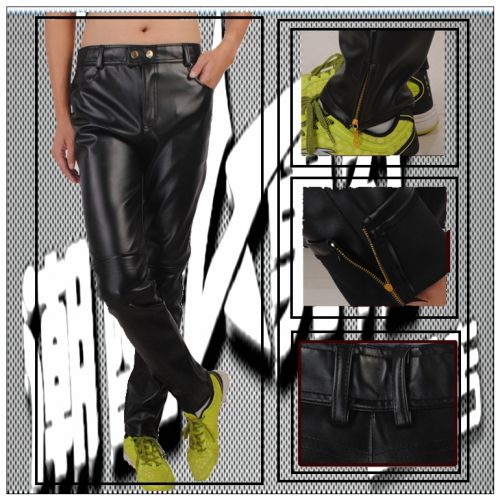 Pantalon cuir homme serré pour adolescent automne - Ref 1485446