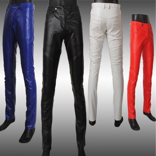 Pantalon cuir homme pantalons fuselés pour grands chantiers automne - Ref 1485474