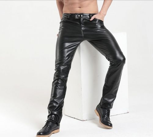Pantalon cuir homme serré pour adolescent automne - Ref 1485478