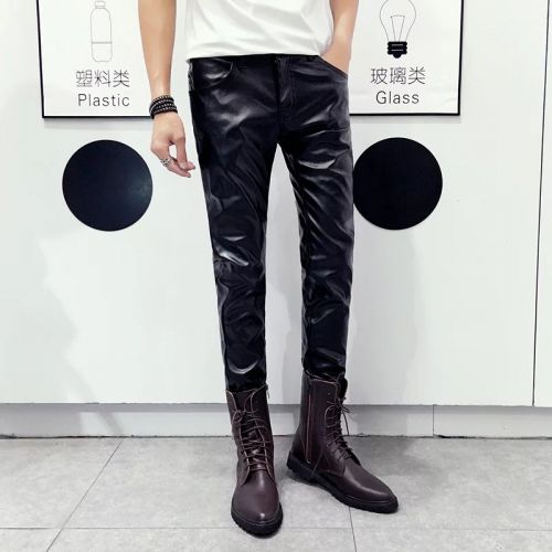Pantalon cuir homme serré pour adolescent automne - Ref 1485588