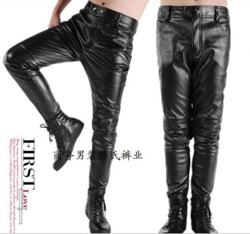Pantalon cuir homme serré pour adolescent automne - Ref 1485593