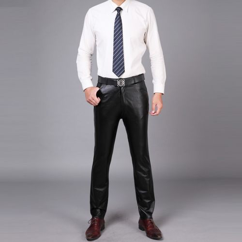 Pantalon cuir homme serré pour jeunesse hiver - Ref 1485653