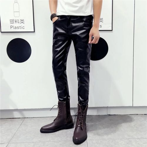 Pantalon cuir homme serré pour adolescent automne - Ref 1485727