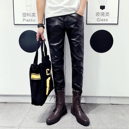 Pantalon cuir homme serré pour adolescent automne - Ref 1485730