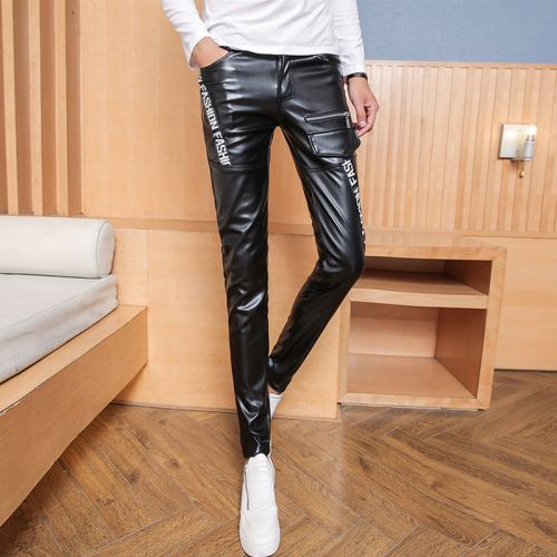 Pantalon cuir homme serré pour adolescent automne - Ref 1485739