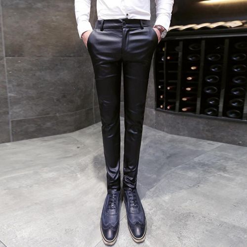 Pantalon cuir homme serré pour jeunesse CTRLYLTS PU automne - Ref 1485754