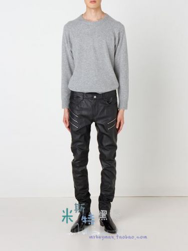 Pantalon cuir homme pantalons fuselés - Ref 1485849