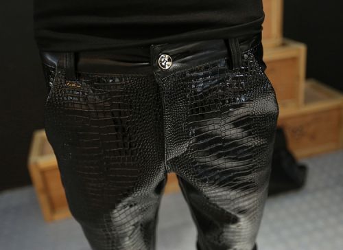 Pantalon cuir homme serré pour adolescent hiver - Ref 1485855