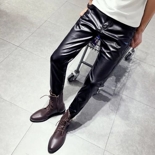 Pantalon cuir homme serré pour adolescent automne - Ref 1485870