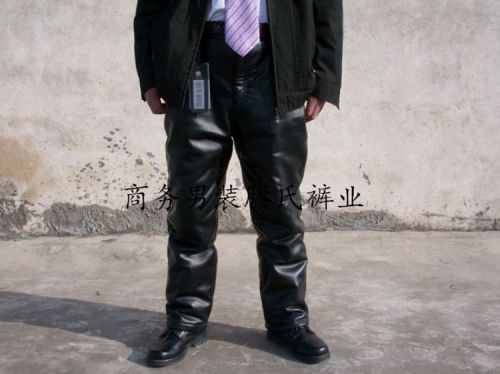 Pantalon cuir homme droit PU pour automne - Ref 1485873